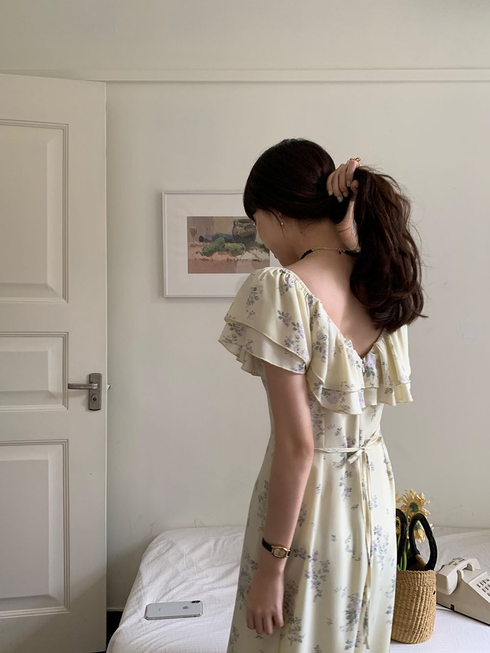 【dress】花柄ワンピース　M25113