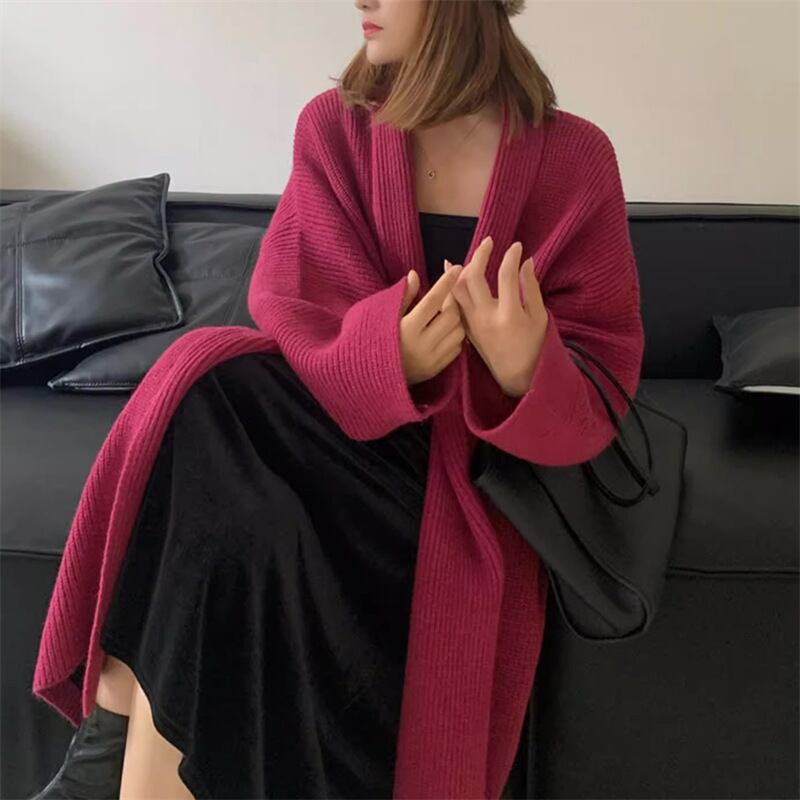 【outer】ロング丈ニットカーデ　M18410