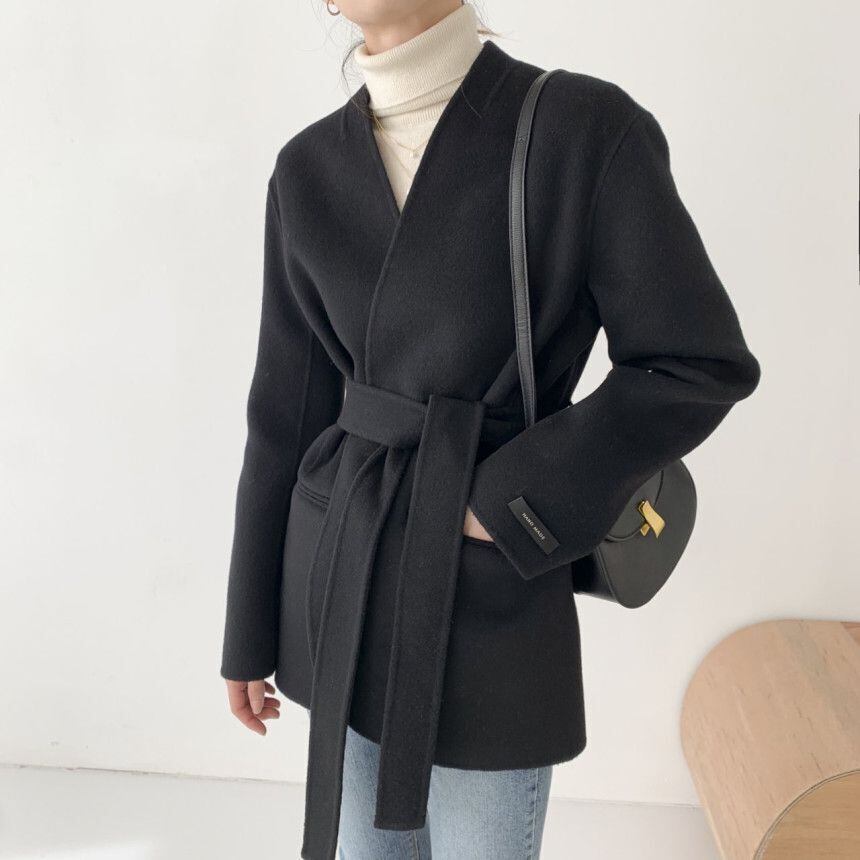 【outer】Vネックチェスターコート　M19078