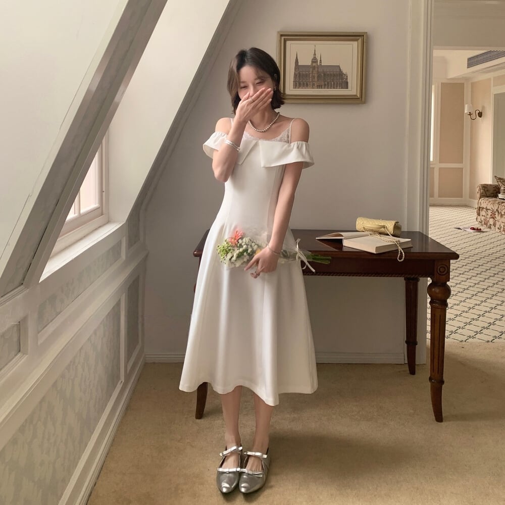 【dress】レースドッキングキャミワンピース  N3568