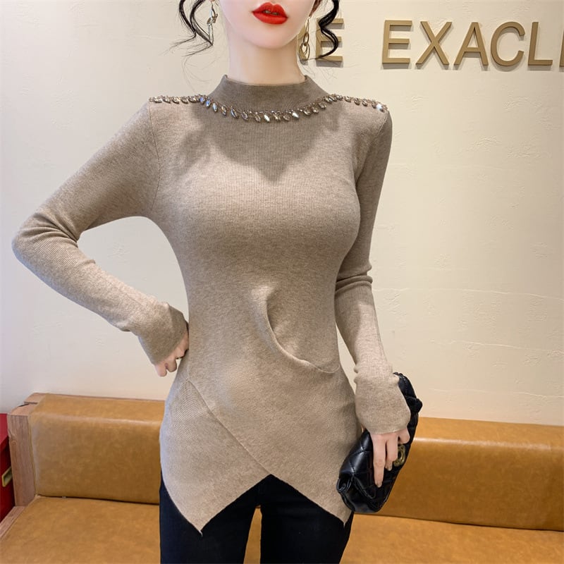 【tops】不規則 イレギュラーニットトップス　M27627