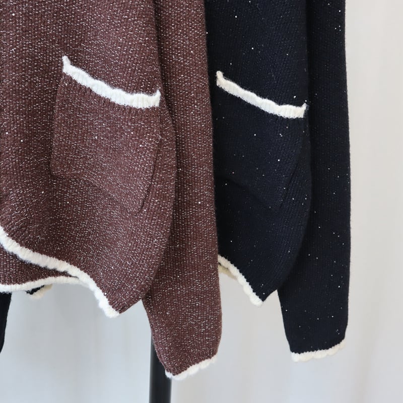 【outer】Vネックニットカーデ　M25697