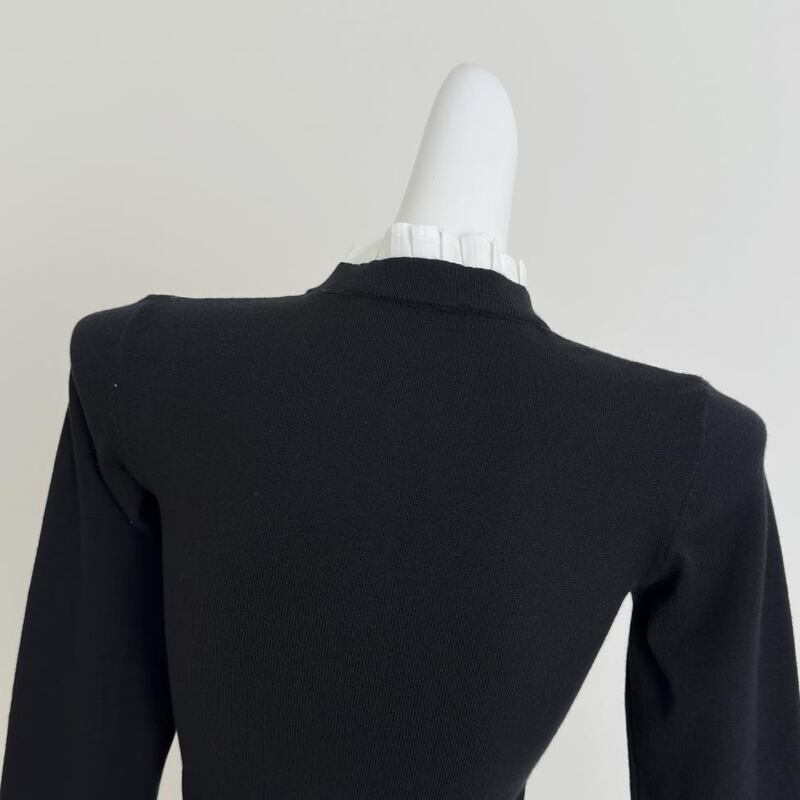 【outer】フェイクレイヤードニットカーディガン Q8034