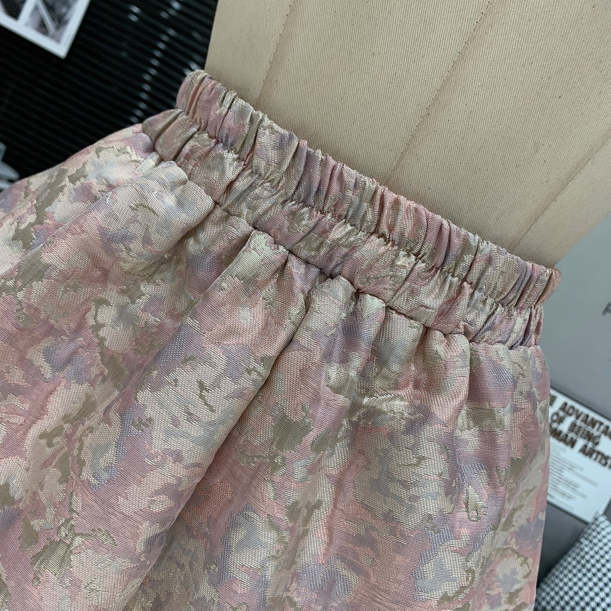 【set】ジャカードトップス×ショートパンツセット