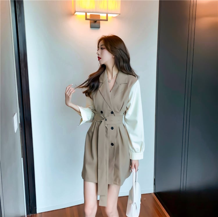 【dress】作好感度UP!気質満点レトロスウィート 長袖着痩せワンピース G1444