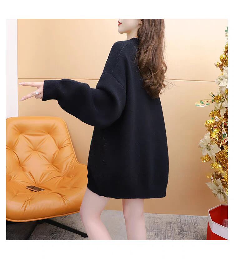【tops】ニットセーター韓国系着心地良いゆったり　M17550