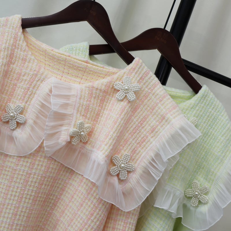 【tops】ドールカラーニットセーター　M25439