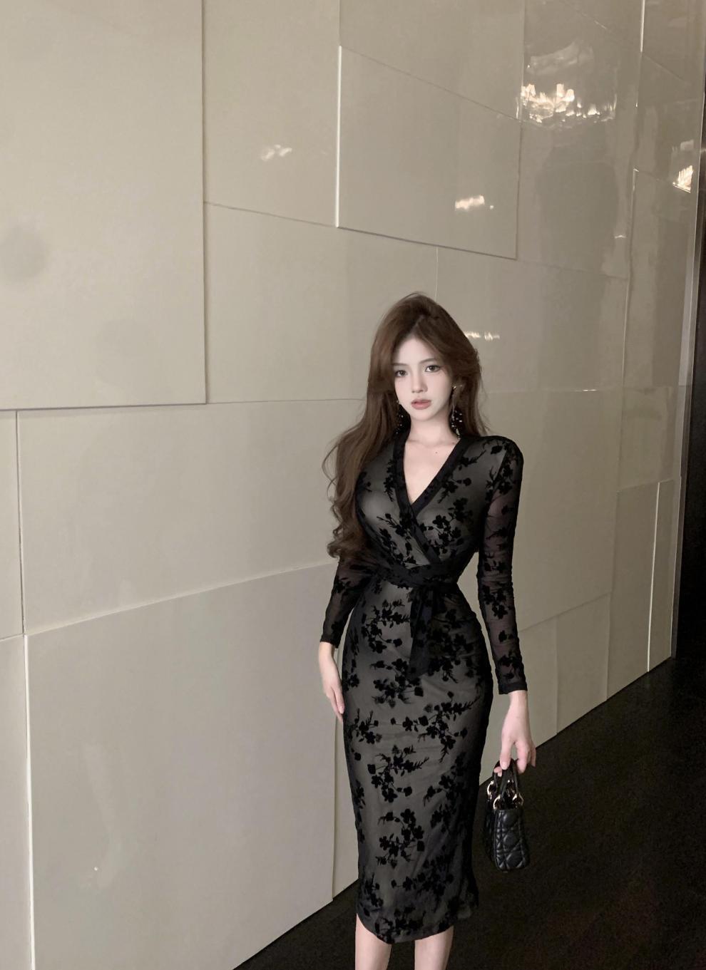 【dress】Vネックデートワンピース　M28258