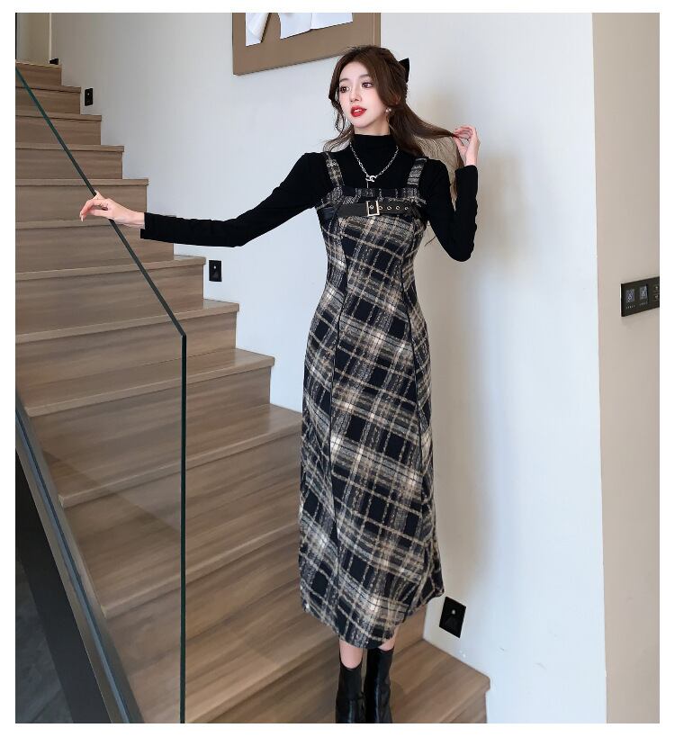 【dress】チェック柄キャミワンピース　N2910