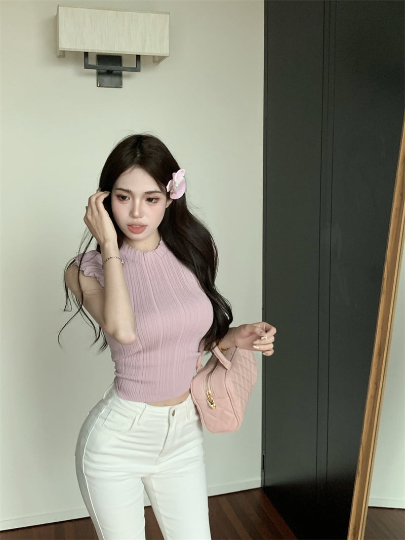 【tops】ノースリーブニットトップスG20270