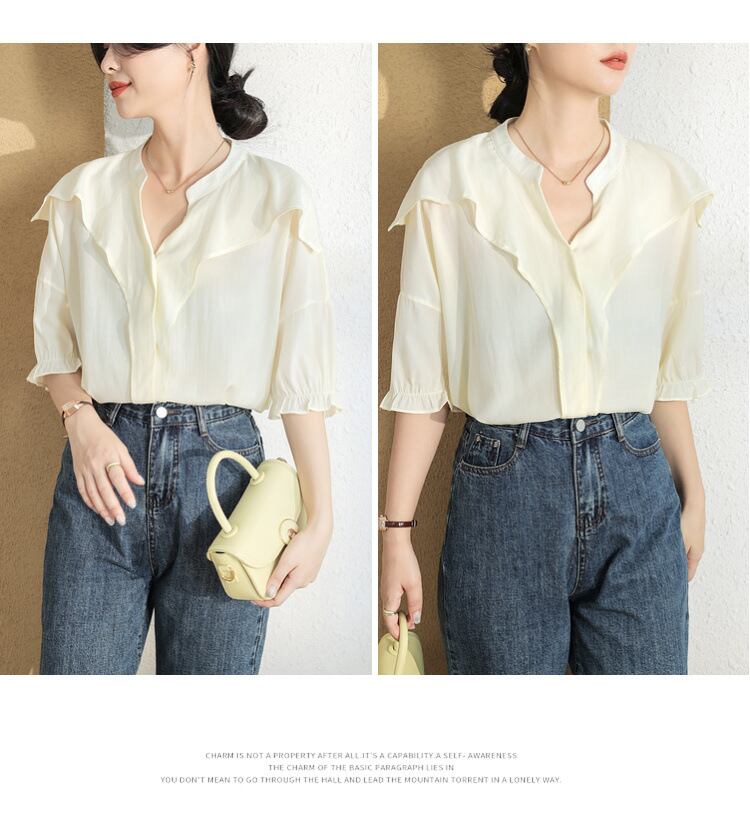 【tops】シンプルOL通勤ブラウスG21072