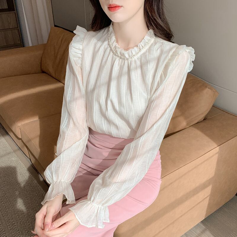 【tops】レースシャツトップス　M28878