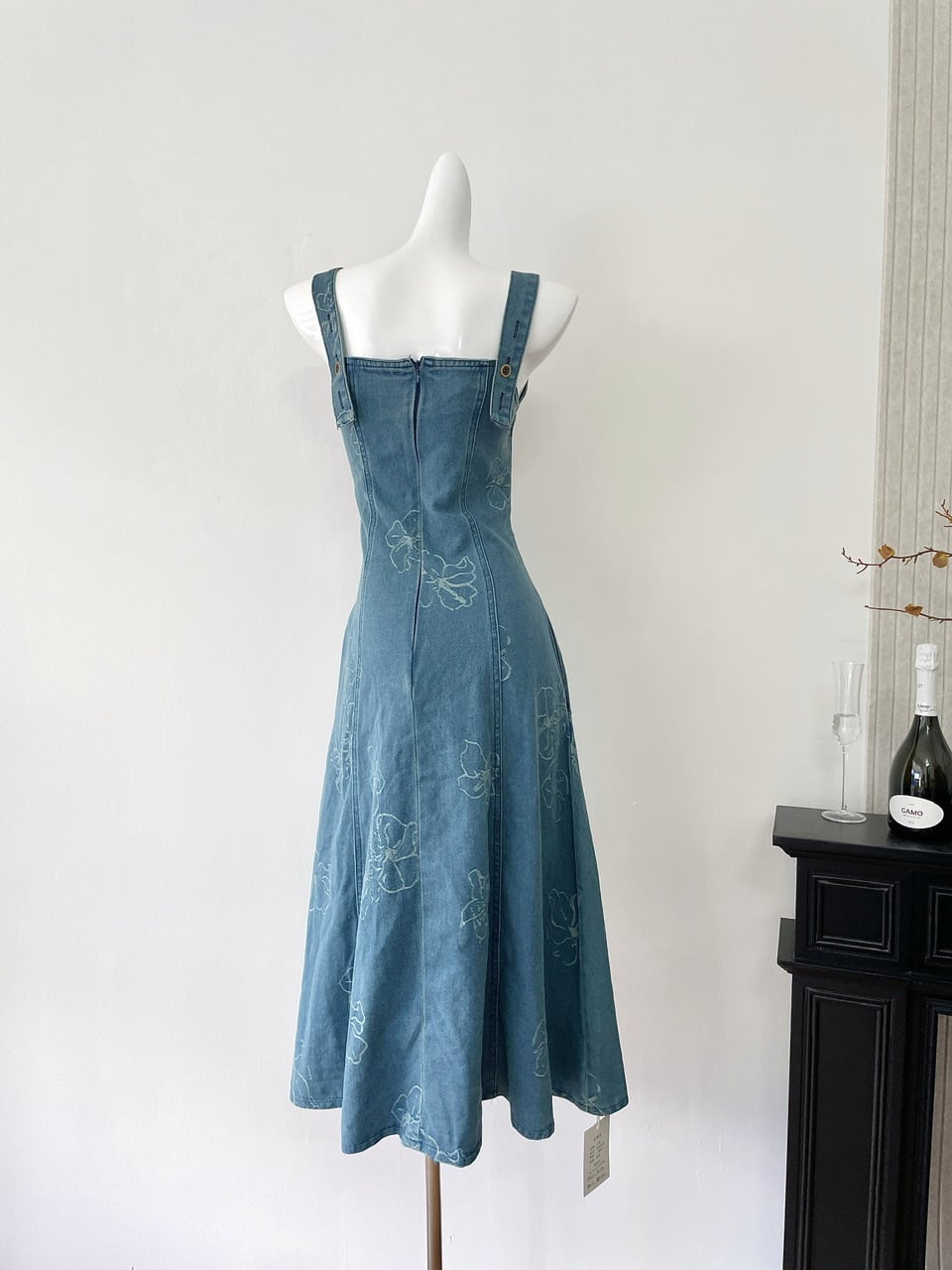 【dress】刺繍デニムワンピース　M25152
