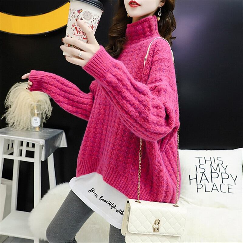 【tops】秋冬新作!韓国系着心地良いルーズ厚手合わせやすいゆったりセーター G3657