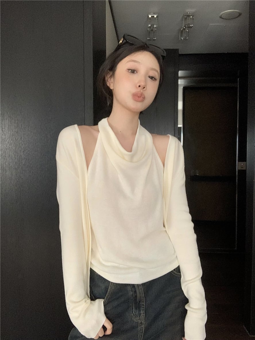 【outer】ドッキングニットカーデ　M28713