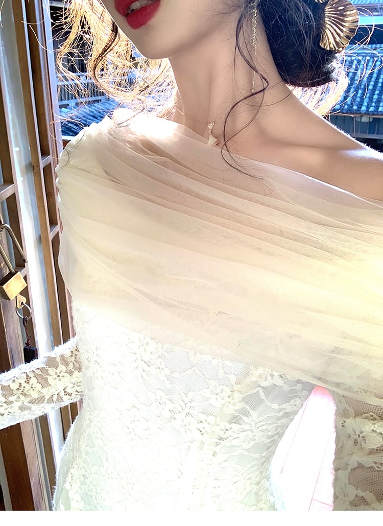 【dress】チュールドッキングレースワンピース　N3528
