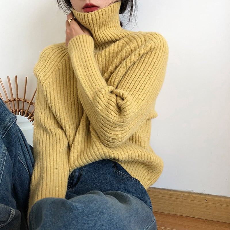 【tops】ハイネックニットセーター　M27226