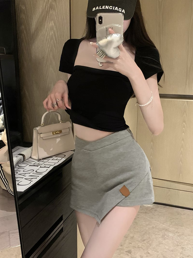 【bottoms】INS風AラインスカートG20182