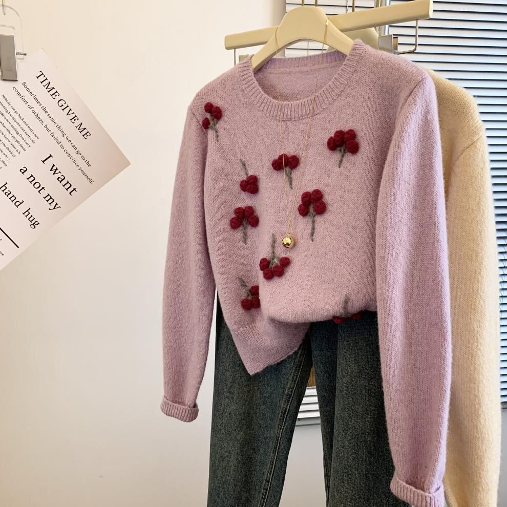 【tops】クルーネックニットセーター　M29253