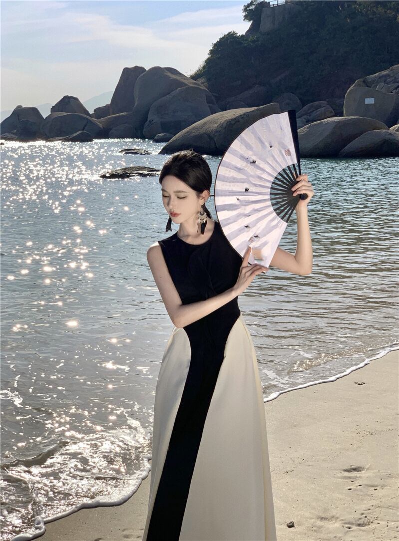 【dress】カラーマッチングワンピース G20125