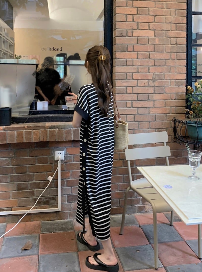 【dress】ボーダー柄ワンピース　M25123