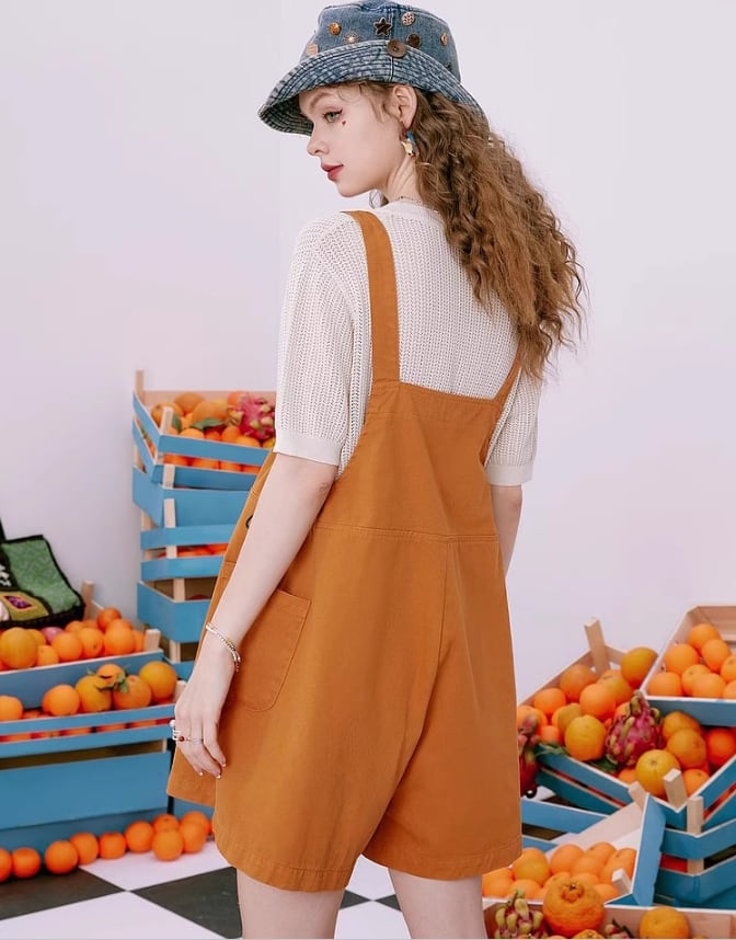 【bottoms】薄手デニムオーバーオールG20077