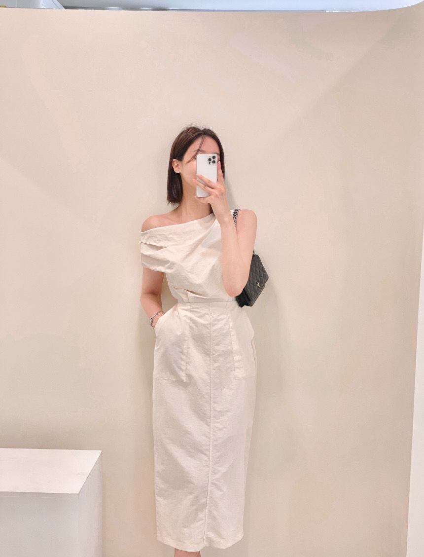 【dress】オフショルダースリットワンピース G20073