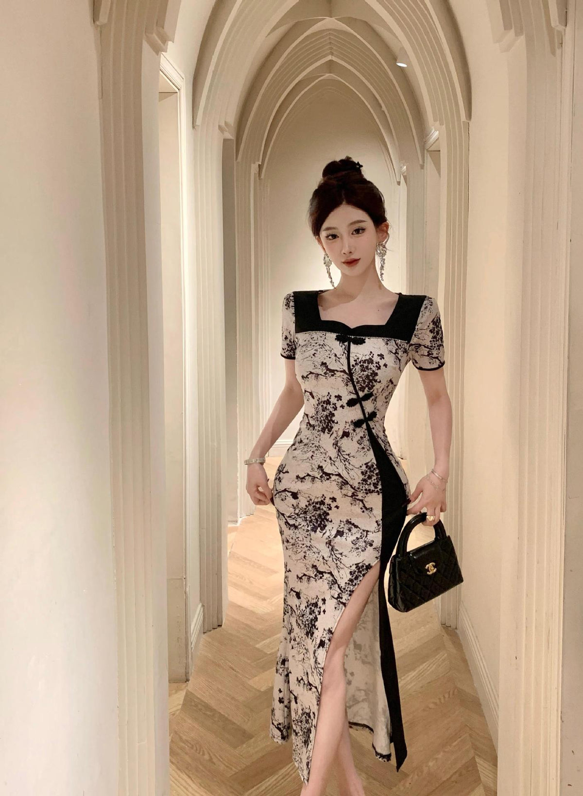 【dress】プリントワンピース　M25247