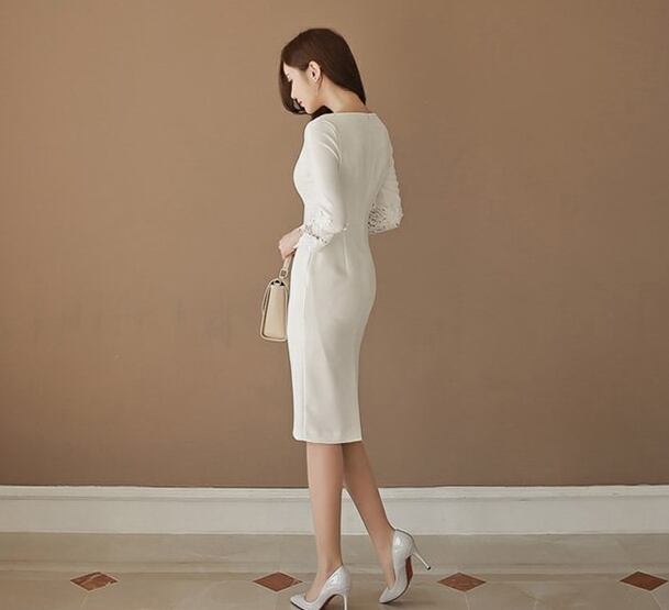 【dress】OL通勤好感度UP!気質満点ファッションエレガントワンピース