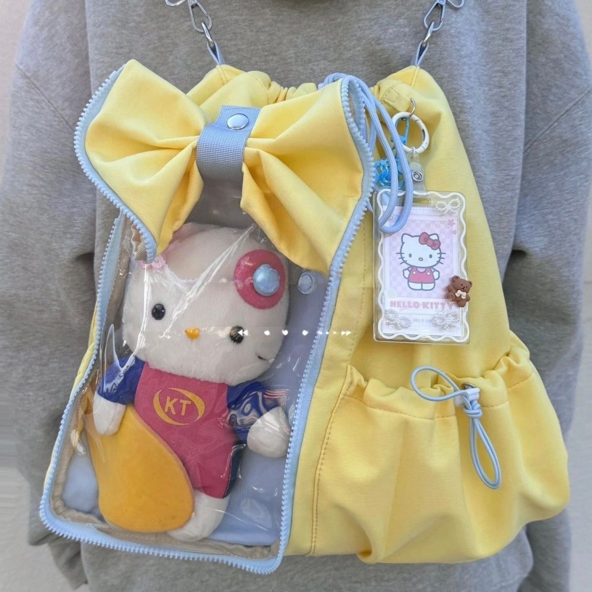 【GOODS】痛バック 20cm人形 収納 絞りデザイン リュックサック Ｑ2253