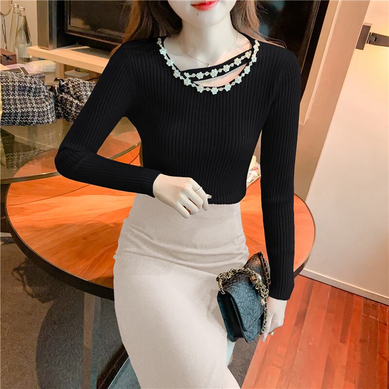 【tops】キラキラニットトップス　M19025