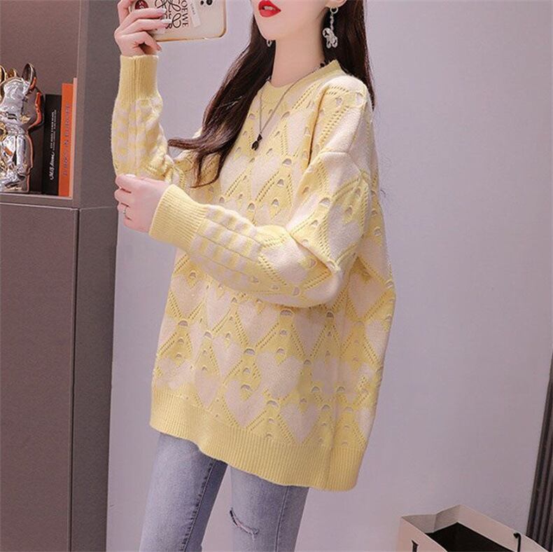 【tops】クルーネックニットセーター　M18698