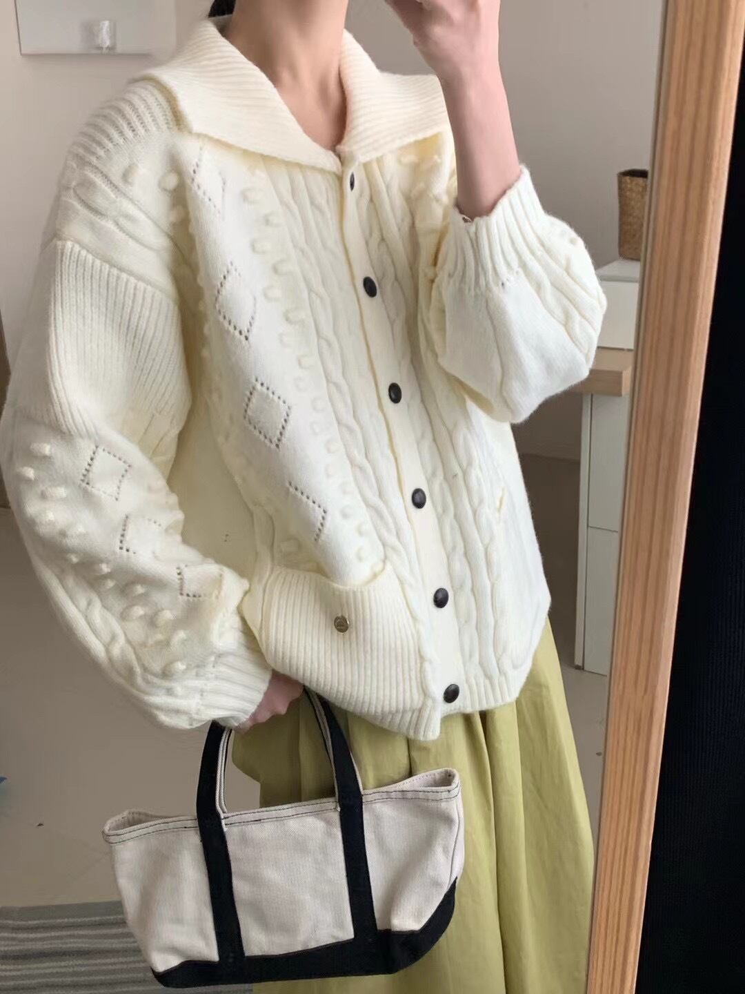 【outer】ニットカーデ　M27077