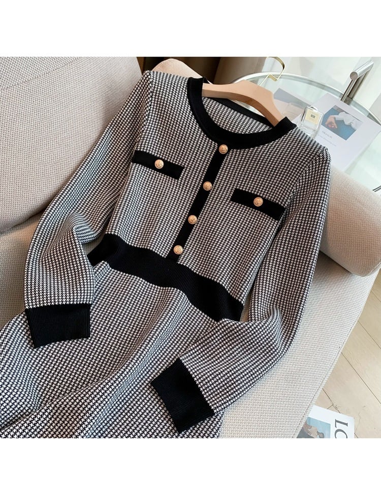 【dress】千鳥格子ワンピース　M25487