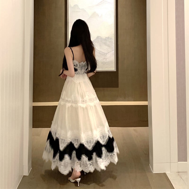 【dress】レースドッキングキャミワンピース　M31993