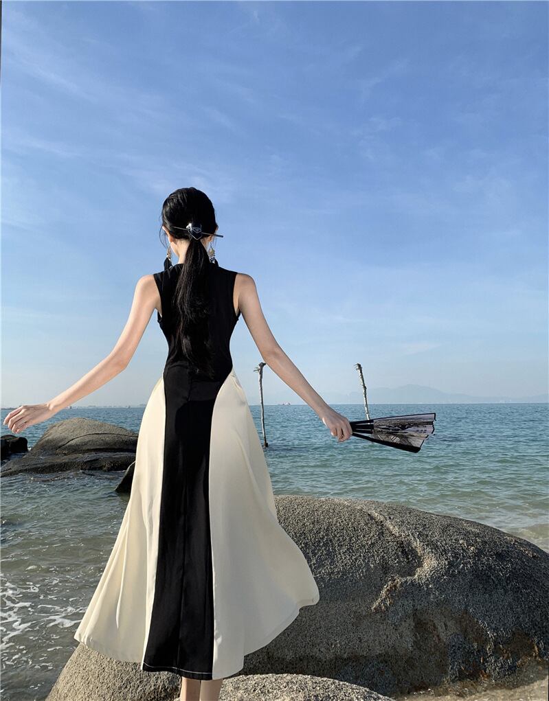 【dress】カラーマッチングワンピース G20125