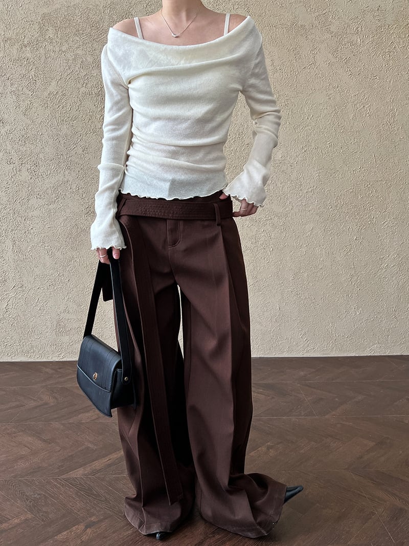 【tops】レイヤードニットトップス　N2875