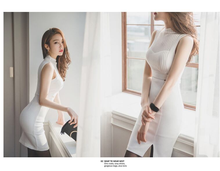 【dress】ファッションエレガント好感度UP!セクシー気質満点夏ノースリーブワンピース