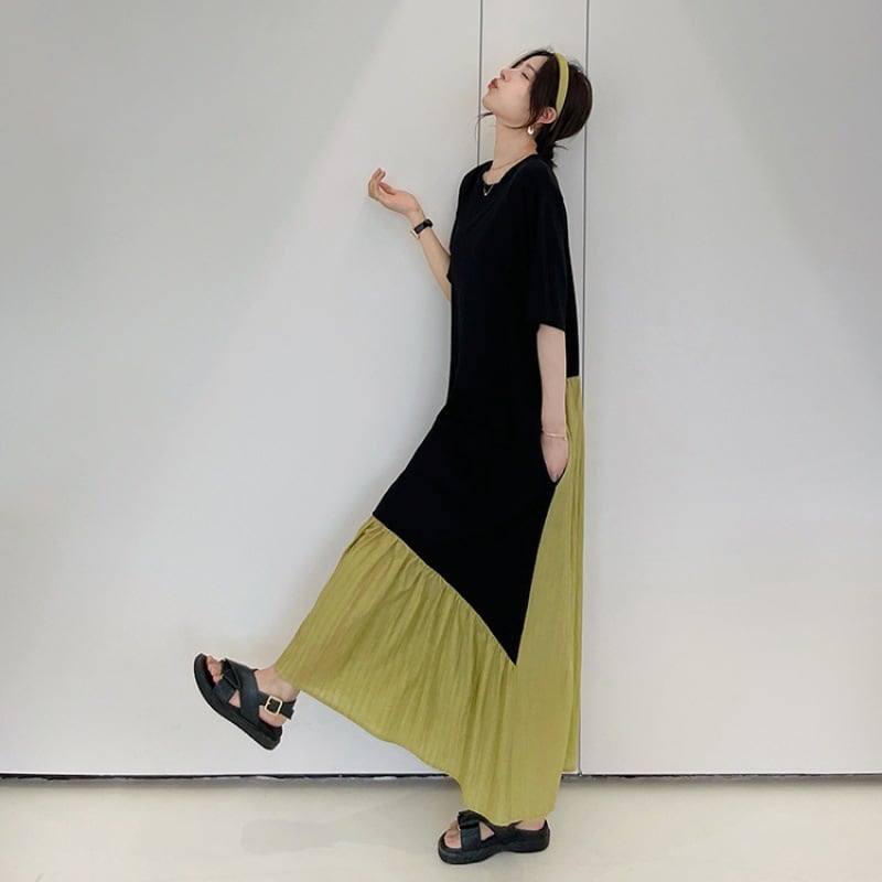 【dress】切り替えワンピース　M25159