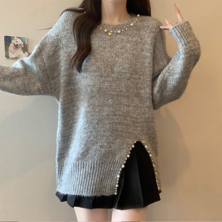 【tops】パールニットセーター　M27415