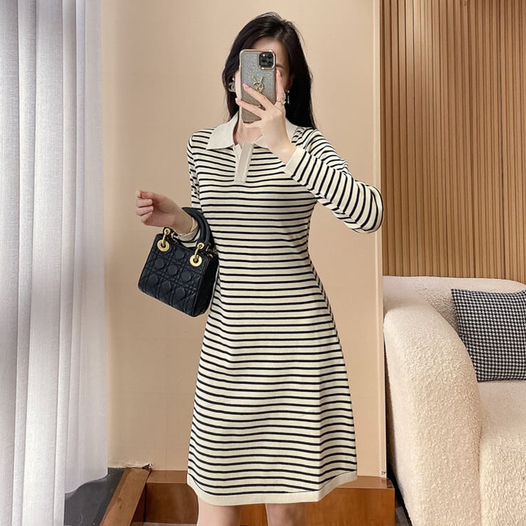 【dress】ボーダー柄ワンピース　M25481