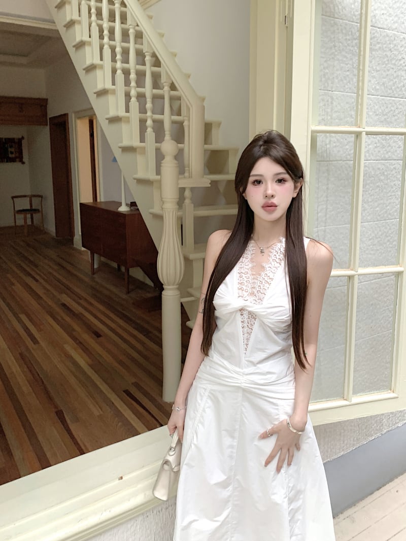 【dress】レースノースリーブワンピース　M24505