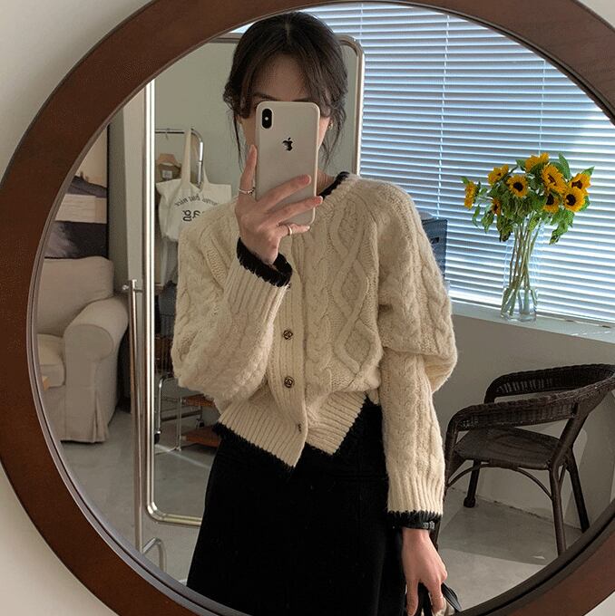 【outer】ニットカーデ　M27232