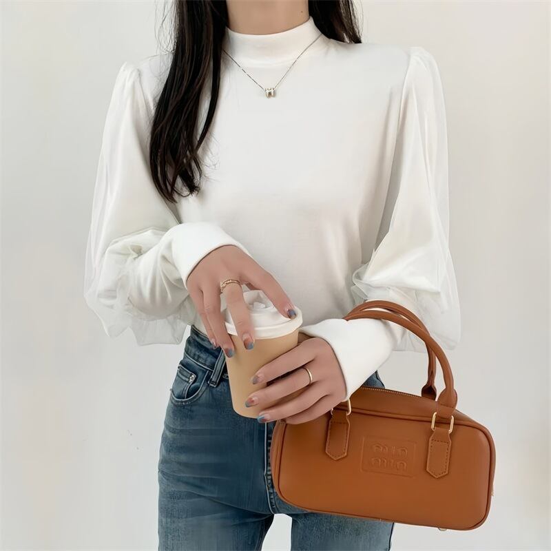 【tops】メッシュランタンスリーブTシャツG20261