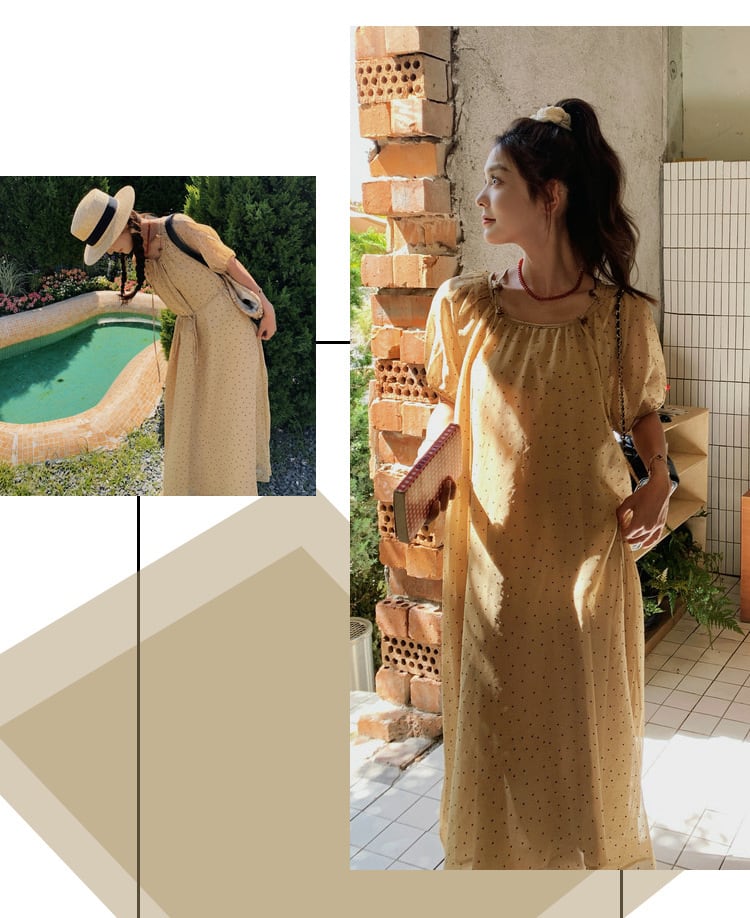 【dress】ドット柄ワンピース　M23929