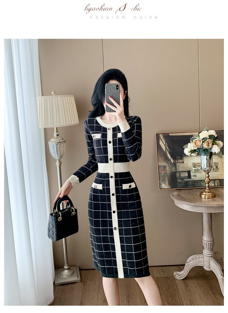 【dress】ニットワンピース　M25380