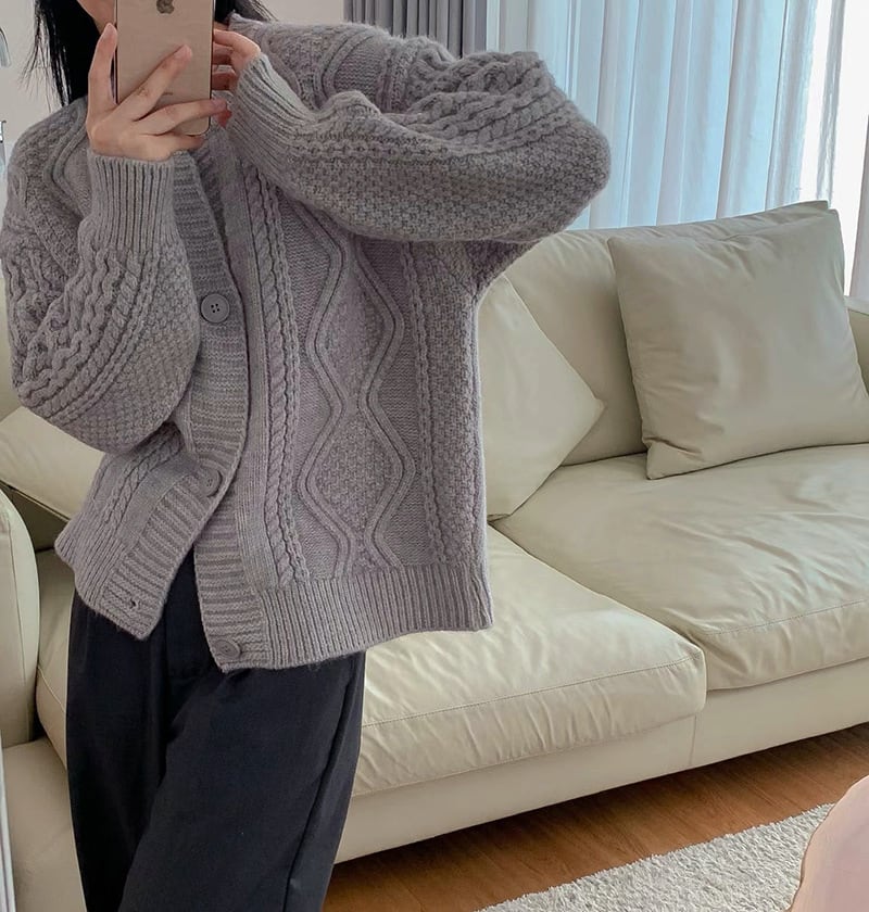 【outer】ニットカーデ　M25525