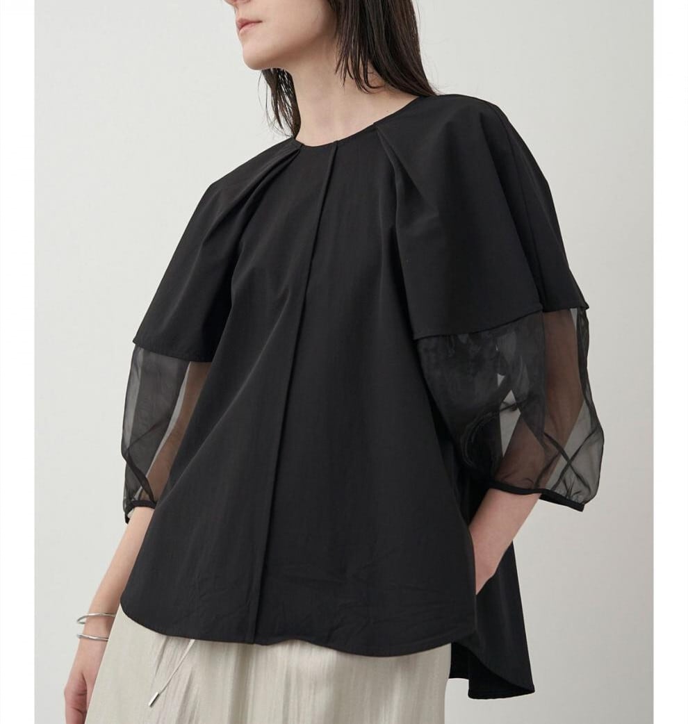 【tops】チュールコンビブラウス　M29949