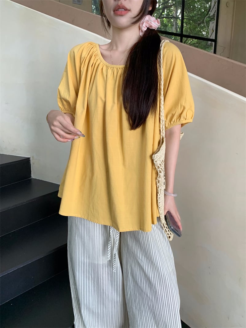 【tops】パフスリーブトップス　M24901