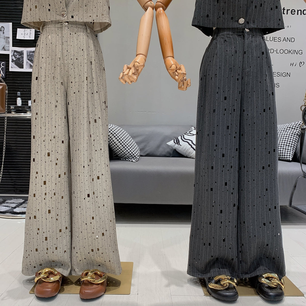 【set】ノースリーブトップス×ワイドパンツセット　M24990